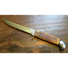 Case XX USA 1965-69 Second Cut Stag 5 Finn Fixed Blade Sheath Knife