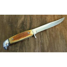 Case XX USA 1965-69 Second Cut Stag 5 Finn Fixed Blade Sheath Knife