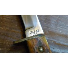 Case XX USA 1965-69 Second Cut Stag 5 Finn Fixed Blade Sheath Knife