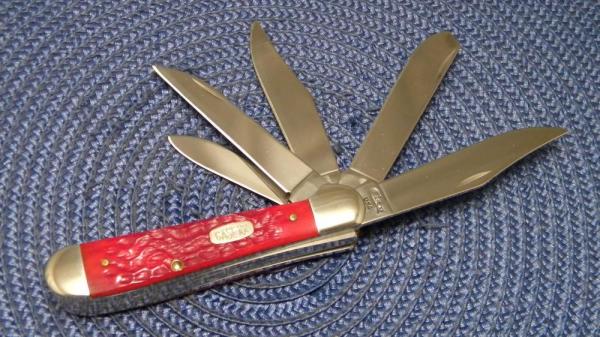 Case XX USA 3 Dot (1997) Red Bone 6549 SS 5 Blade Copperhead Knife Case XX USA 3 Dot (1997) Red Bone 6549 SS 5 Blade Copperhead Knife