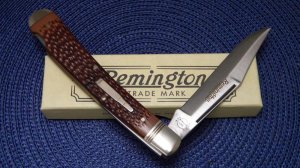 Remington UMC USA 1992 Delrin R1253 Bullet Guide Lockback Knife in Box