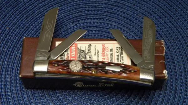 Schatt & Morgan Titusville PA. 044433 Bone Congress 2002 NKCA Club Knife in Box Schatt & Morgan Titusville PA. 044433 Bone Congress 2002 NKCA Club Knife in Box