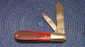 Robeson Shuredge USA Saw Cut Strawberry Bone 521168 Barlow Knife c.1950's