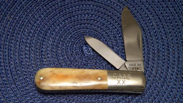Case XX USA 1 Dot (1979) Appaloosa Bone A62009 1/2 Barlow Knife Case XX USA 1 Dot (1979) Appaloosa Bone A62009 1/2 Barlow Knife