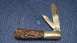 John Primble Belknap Hdw. & Mfg. Co. Blue Grass Bone 5010 Barlow Knife