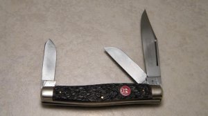 Robt Klaas Kissing Crane Solingen Germany Bone Stockman Knife c.1960's