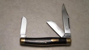 Robt Klaas Kissing Crane Solingen Germany Wood 1238 XI Stockman Knife c.1972