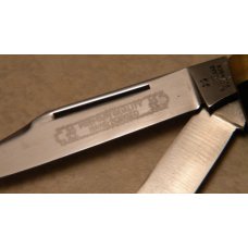 Robt Klaas Kissing Crane Solingen Germany Wood 1238 XI Stockman Knife c.1972