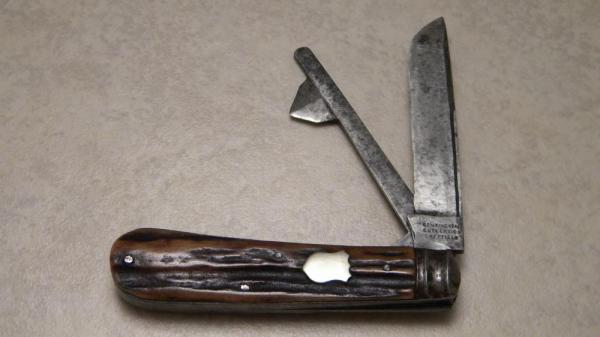 Continental Cutlery Co. Sheffield Stag 2 Blade Pocket Knife with Bleeder Continental Cutlery Co. Sheffield Stag 2 Blade Pocket Knife with Bleeder
