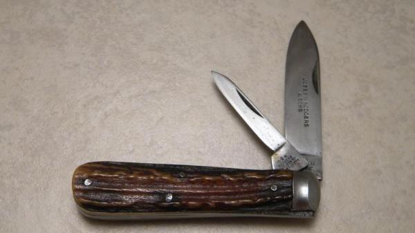 G♔R Rodgers Cutlers To His Majesty No. 6 Norfolk St. Sheffield England Stag Jack Knife G♔R Rodgers Cutlers To His Majesty No. 6 Norfolk St. Sheffield England Stag Jack Knife