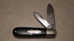 Utica Cutlery Co. Utica, NY Made in USA Black Barehead Jack Knife