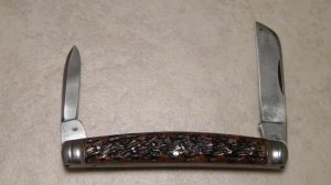 John Primble India Steel Works Bone 5226 2 Blade Congress Knife