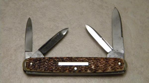 H. Boker & Co's Cutlery Germany Tree Brand Bone 4 Blade Pen Knife H. Boker & Co's Cutlery Germany Tree Brand Bone 4 Blade Pen Knife