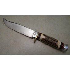 Linder Messer Solingen Germany Stag Fixed Blade Sheath Knife in Box