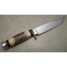 Linder Messer Solingen Germany Stag Fixed Blade Sheath Knife in Box