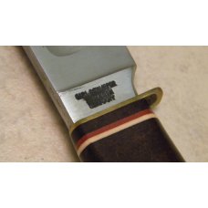 Carl Schlieper Solingen Germany Eye Brand Jim Bowie Stacked Leather Fixed Blade Sheath Knife Carl Schlieper Solingen Germany Eye Brand Jim Bowie Stacked Leather Fixed Blade Sheath Knife