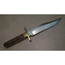Fight'n Rooster Frank Buster Cutlery Co. Sheffield England Stag Bowie Fixed Blade Sheath Knife Fight'n Rooster Frank Buster Cutlery Co. Sheffield England Stag Bowie Fixed Blade Sheath Knife
