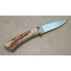 Frost Cutlery Japan Stag Coon Skinner Fixed Blade Sheath Knife Frost Cutlery Japan Stag Coon Skinner Fixed Blade Sheath Knife