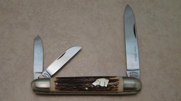 Stidham's Knives (Kissing Crane) Germany Stag Bird Dog Anglo Saxon Whittler Knife Stidham's Knives (Kissing Crane) Germany Stag Bird Dog Anglo Saxon Whittler Knife