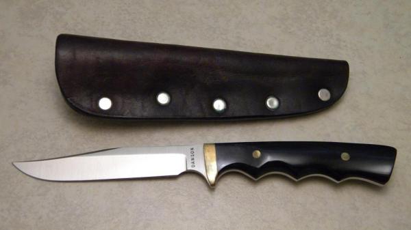 Custom Wood Fixed Blade Knife with Leather Sheath by Dawson Custom Wood Fixed Blade Knife with Leather Sheath by Dawson