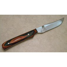 Custom Wood Fixed Blade Knife with Leather Sheath by Bud Terral Custom Wood Fixed Blade Knife with Leather Sheath by Bud Terral