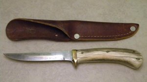 Weinand Lolo, MT. Stag Fixed Blade Sheath Knife