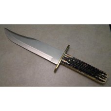 Bear MGC USA Bone Stag 502 Bowie Fixed Blade Sheath Knife in Box Bear MGC USA Bone Stag 502 Bowie Fixed Blade Sheath Knife in Box
