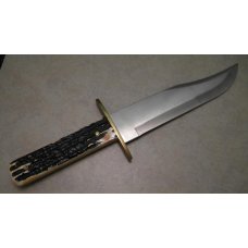 Bear MGC USA Bone Stag 502 Bowie Fixed Blade Sheath Knife in Box Bear MGC USA Bone Stag 502 Bowie Fixed Blade Sheath Knife in Box