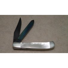 Bear MGC USA Genuine Mother of Pearl Trapper with Gun Blued Blades Bear MGC USA Genuine Mother of Pearl Trapper with Gun Blued Blades