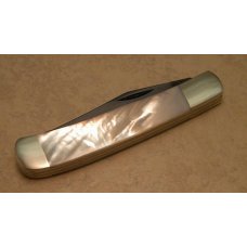 Bear MGC USA Genuine Mother of Pearl Trapper with Gun Blued Blades Bear MGC USA Genuine Mother of Pearl Trapper with Gun Blued Blades