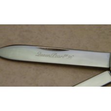 Queen Cut Co Titusville, PA USA #96 Carved Pearl Doctor's Knife Queen Cut Co Titusville, PA USA #96 Carved Pearl Doctor's Knife