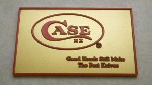 Case XX USA Knife Desk or Store Dilsplay Sign Plastic