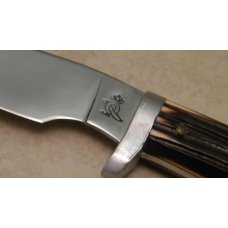 Queen #75 Made in USA Imitation Winterbottom Bone Hunting Fixed Blade Sheath Knife c.1980's Queen #75 Made in USA Imitation Winterbottom Bone Hunting Fixed Blade Sheath Knife c.1980's