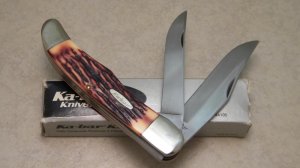 Ka-Bar 1184 USA Delrin Folding Hunter Knife in Box c.1966-1982