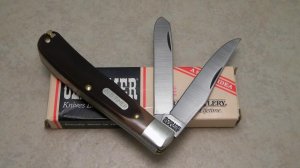 Schrade USA 96OT Delrin Bearhead Trapper Knife with Pick & Tweezers in Box