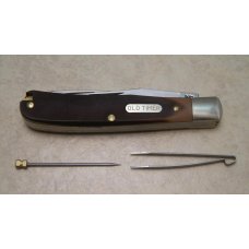 Schrade USA 96OT Delrin Bearhead Trapper Knife with Pick & Tweezers in Box Schrade USA 96OT Delrin Bearhead Trapper Knife with Pick & Tweezers in Box