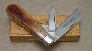 Parker Cut Co Surgical Steel Japan Bone Eagle Brand Half-Hawk or Loom Fixer Knife in Box