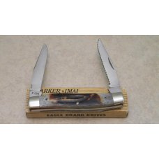 Parker IMAI Surgical Steel Japan Second Cut Stag K295 Eagle Brand Muskrat Knife in Box Parker IMAI Surgical Steel Japan Second Cut Stag K295 Eagle Brand Muskrat Knife in Box