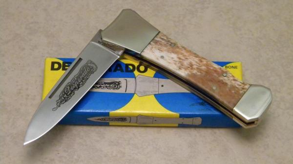 Parker Cut Co Surgical Steel Japan Bone Eagle Brand Desparado Lockback Knife in Box Parker Cut Co Surgical Steel Japan Bone Eagle Brand Desparado Lockback Knife in Box