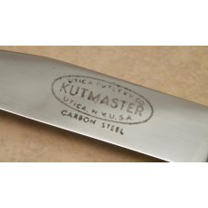 Vintage Utica Cutlery Co. Utica NY USA Kutmaster Carbon Steel Bone Fixed Blade Sheath Knife Vintage Utica Cutlery Co. Utica NY USA Kutmaster Carbon Steel Bone Fixed Blade Sheath Knife