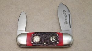 Smith & Wesson USA Red Bone Sunfish Elephant Toe 1997 NKCA Club Knife