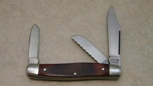 Western USA Stainless W338 Wood Stockman Knife