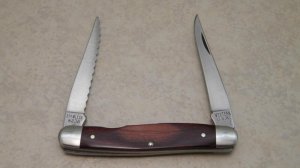 Western USA Stainless W236 Wood Muskrat Knife