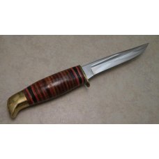 Boker Solingen Germany Alemania 190 Stacked Leather Fixed Blade Sheath Knife c.1960-1970 Boker Solingen Germany Alemania 190 Stacked Leather Fixed Blade Sheath Knife c.1960-1970
