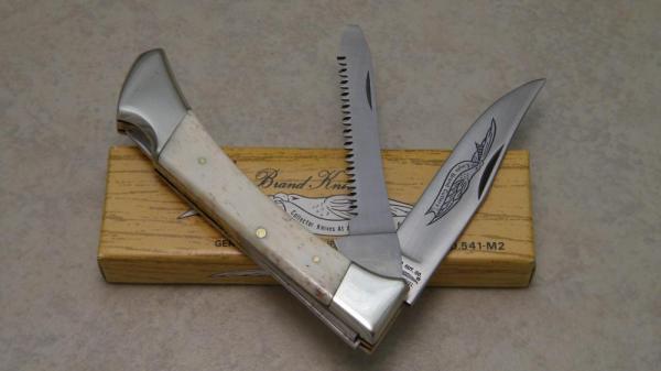 Parker Cut Co Surgical Steel Japan Bone Eagle Brand Lockback Knife with Saw in Box Parker Cut Co Surgical Steel Japan Bone Eagle Brand Lockback Knife with Saw in Box