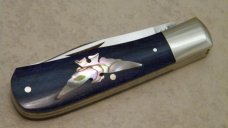 Parker Cut Co Surgical Steel Japan Bone Barlow Knife with Pearl Shield Inlay in Box