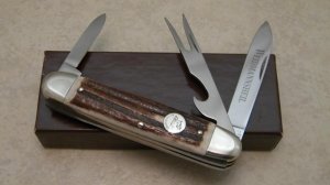 Weidmannsheil Solingen Germany Stag Take Apart Hobo Knife in Box