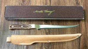 Schrade + USA 167UH Staglon Uncle Henry Steelhead Fillet Knife & Sheath in Box