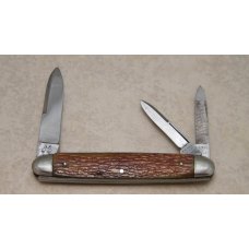R. Klass Ohligs Germany Kissing Crane Snake Skin Stag Split Backspring Whittler Knife c. Pre 1934 R. Klass Ohligs Germany Kissing Crane Snake Skin Stag Split Backspring Whittler Knife c. Pre 1934