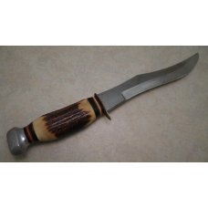 C. Jul Herbertz Solingen Stag Fixed Blade Sheath Knife C. Jul Herbertz Solingen Stag Fixed Blade Sheath Knife
